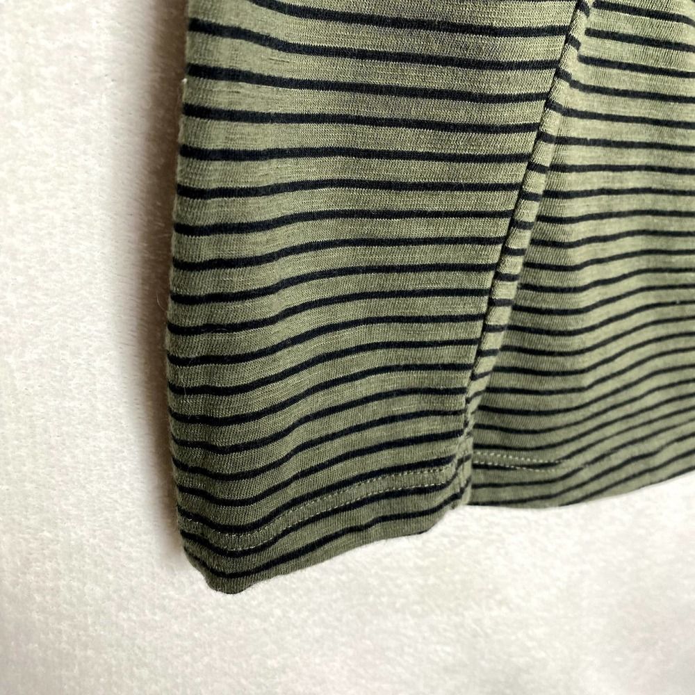 Mossimo Supply Co. Long Sleeve V-Neck Striped T-Shirt Green Black Size XL Tee - Picture 5 of 9